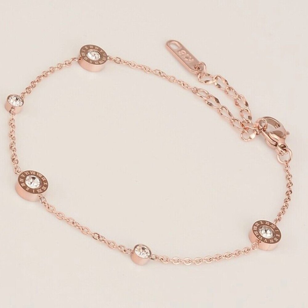 Classic Roman Numerals Chain & Link Bracelets Jewelry